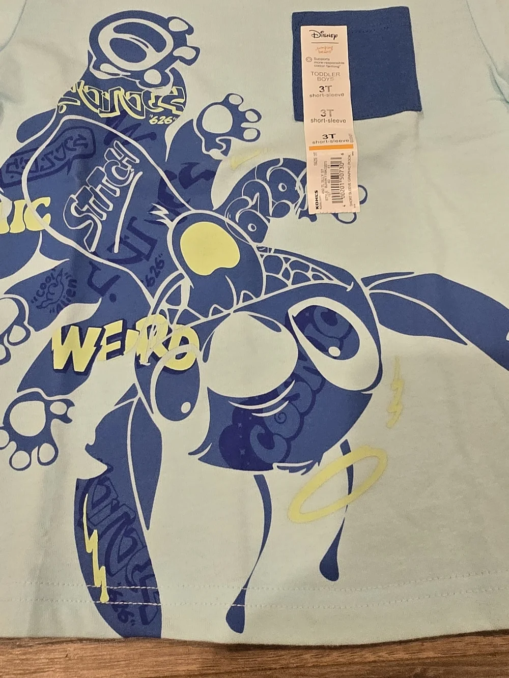 🌻 NWT Disney Lilo & Stitch Toddler / Boys Graphic Pocket Tee multi sizes 3T & 5